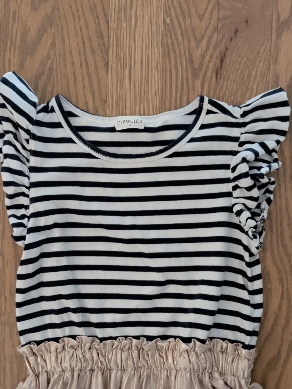 Crewcuts Girls' Stripe & Gold Dress